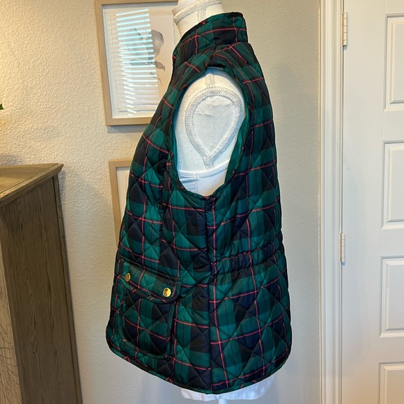 St John's Bay | Women's Winter  Plaid Quilted Vest | Size Med - Picture 8 of 12